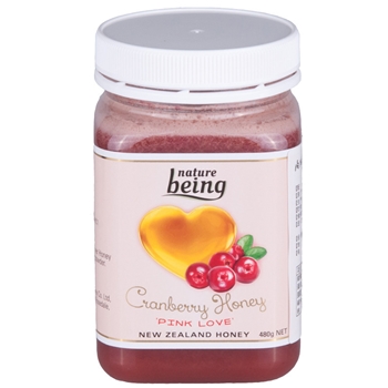 新西兰蔓越莓蜂蜜480g 进口蜂蜜选新西兰蜂蜜品牌 NatureBeing